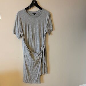 Rails Gray Short Sleeve Dress with Side Tie